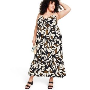 Tabitha Brown x Target Collection Crème & Brown Maxi Sundress | 1X